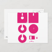 Carte Postale Disque disquette déconstruit 1,44 po (Devant / Derrière)