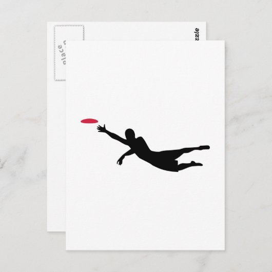 Carte Postale Disque golf frisbee (Devant / Derrière)