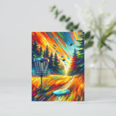 Carte Postale Disque Golf thème Garder en contact (Debout devant)