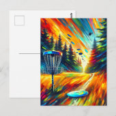 Carte Postale Disque Golf thème Garder en contact (Devant / Derrière)