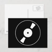 Carte Postale disque vinyle rétro (Devant / Derrière)