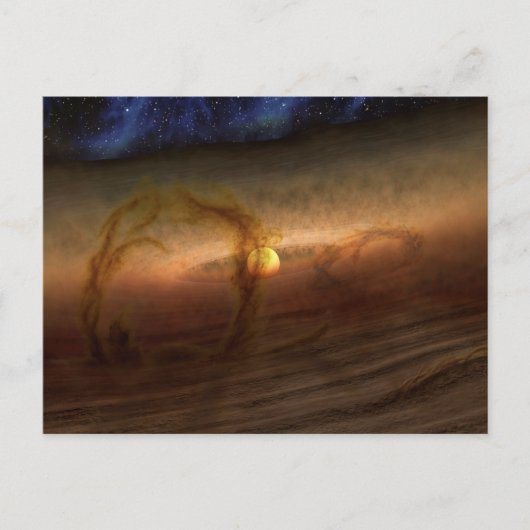 Carte Postale Disques de matière de formation de planètes en orb (Devant)