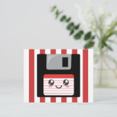 Carte Postale Disquette Kawaii (Debout devant)