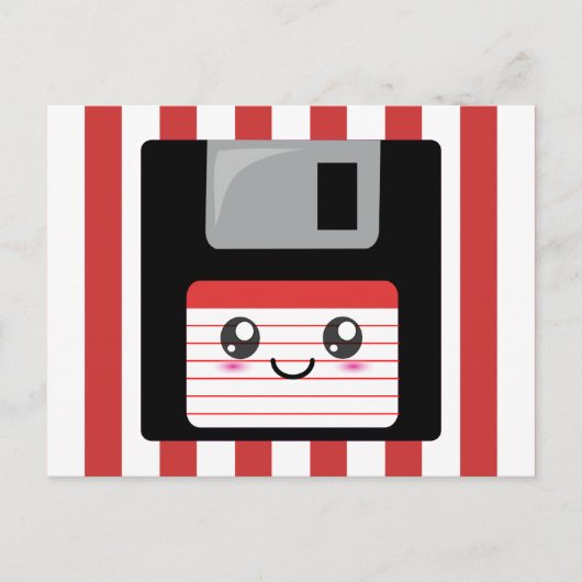 Carte Postale Disquette Kawaii (Devant)