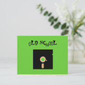 Carte Postale Disquette Old School (Debout devant)