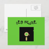 Carte Postale Disquette Old School (Devant / Derrière)
