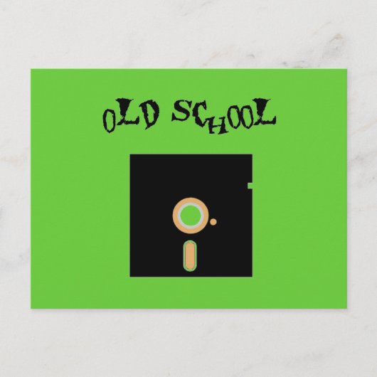 Carte Postale Disquette Old School (Devant)