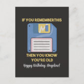 Carte Postale Disquette : si vous vous en souvenez, vous êtes vi (Devant)