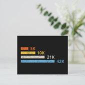 Carte Postale Distances de course II - 5K 10K 21K 42K Marathoner (Debout devant)