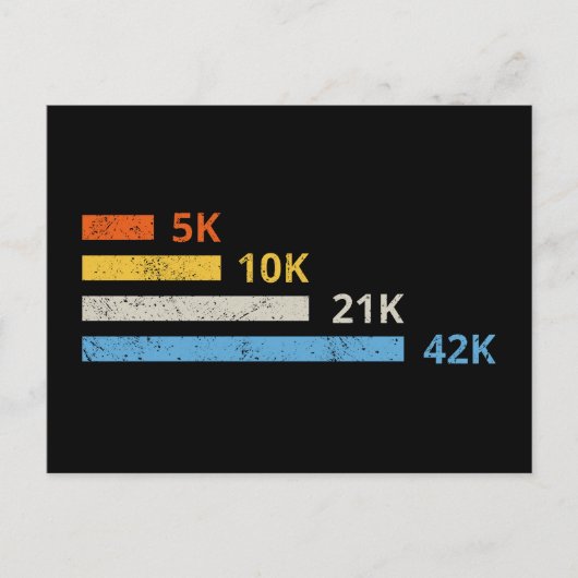 Carte Postale Distances de course II - 5K 10K 21K 42K Marathoner (Devant)