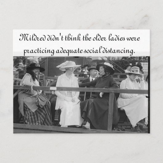 Carte postale Distances Sociales Adéquates (Devant)