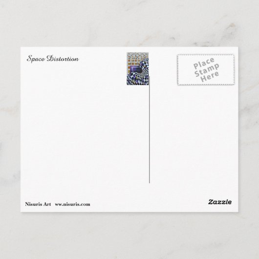 Carte Postale Distorsion spatiale Abstraite (Dos)