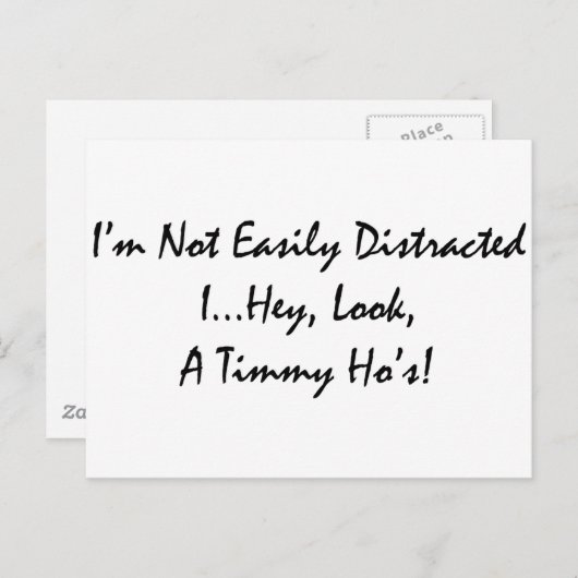 Carte Postale distrait par moments (Devant / Derrière)