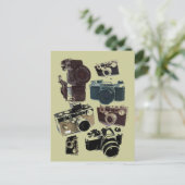 Carte Postale distressed photographe retro camera (Debout devant)