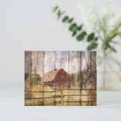 Carte Postale Distressed Wood Rustic Western (Debout devant)