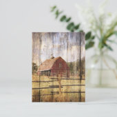 Carte Postale Distressed Wood Rustic Western (Debout devant)