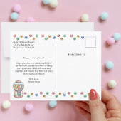 Carte Postale Distributeurs de bonbons drôle mignon, Premier ann