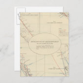 Carte Postale Distribution du mouvement terrestre en Californie (Devant / Derrière)