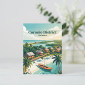 Carte Postale District de Coronie Suriname (Debout devant)