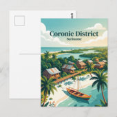 Carte Postale District de Coronie Suriname (Devant / Derrière)