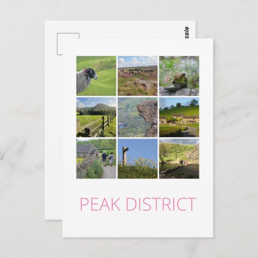 Carte Postale District de Peak (Devant / Derrière)