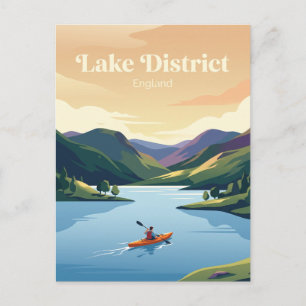 Carte Postale District des lacs, Angleterre, kayakiste