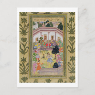 Carte Postale Disturbance by a madman at a social gathering, fro