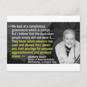 Carte Postale Dites aux députés que Bronwyn Bishop doit partir.