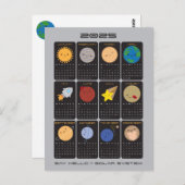 Carte Postale Dites Bonjour au calendrier du système solaire 202 (Devant / Derrière)
