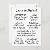 Carte Postale Dites-le en yiddish (Devant / Derrière)
