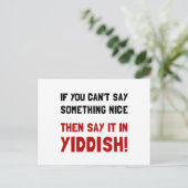 Carte Postale Dites-Le En Yiddish (Debout devant)