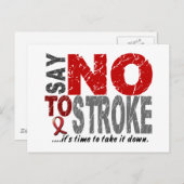 Carte Postale Dites NON À L'AVC 1 (Devant / Derrière)