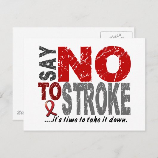 Carte Postale Dites NON À L'AVC 1 (Devant / Derrière)