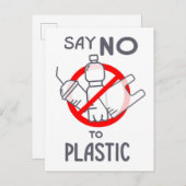 Carte Postale Dites Non Au Plastique (Devant / Derrière)