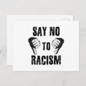 Carte Postale Dites non au racisme (Devant / Derrière)