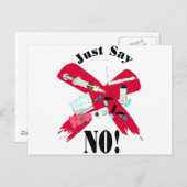 Carte Postale Dites non aux drogues (Devant / Derrière)