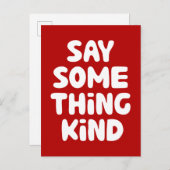 Carte Postale Dites Quelque Chose Comme Ça (Devant / Derrière)