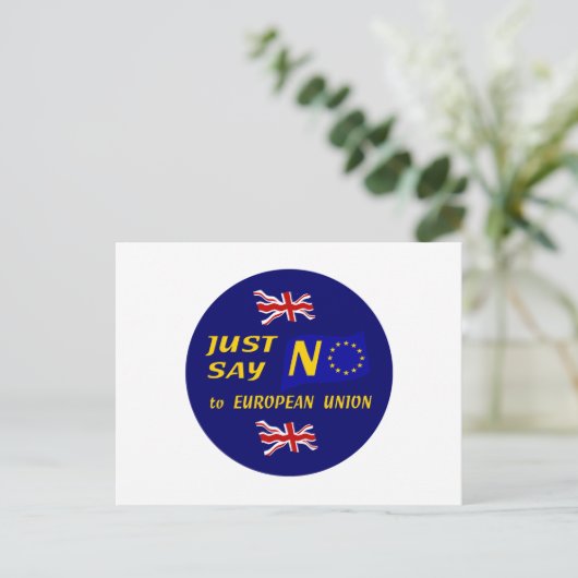 Carte Postale Dites simplement non (Debout devant)