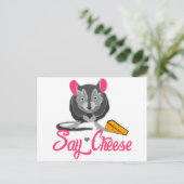 Carte Postale Dites Souris au fromage (Debout devant)