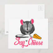 Carte Postale Dites Souris au fromage (Devant / Derrière)