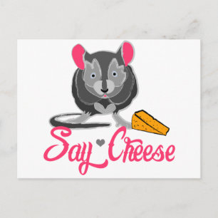 Carte Postale Dites Souris au fromage