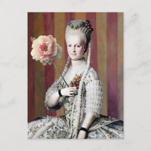 Carte Postale Diva au Masque Floral