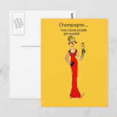 Carte Postale Diva : Champagne "Comment les gens de classe se fo (Devant / Derrière)