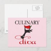 Carte Postale Diva culinaire (Devant / Derrière)