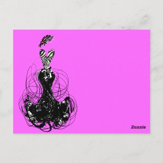 Carte Postale Diva de mode - Customisé - Customisé (Dos)