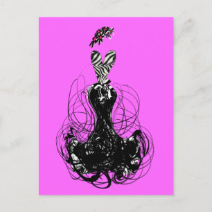 Carte Postale Diva de mode - Customisé - Customisé