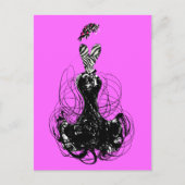 Carte Postale Diva de mode - Customisé - Customisé (Devant)