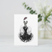 Carte Postale Diva de mode - Noir et Blanc (Debout devant)