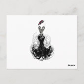 Carte Postale Diva de mode - Noir et Blanc (Dos)