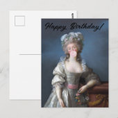 Carte Postale Diva du Bubble gum du Barry Joyeux Anniversaire (Devant / Derrière)